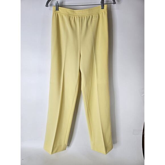 GIVENCHY Vintage Yellow High Waisted Trouser Pants Slacks Size 10 Pull On - Picture 1 of 9